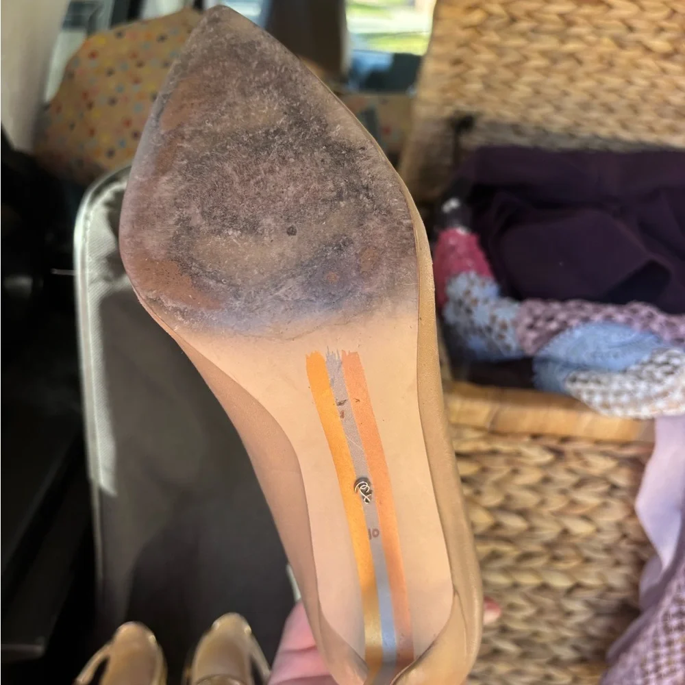 Sam Edelman Nude Pointed Toe Stiletto Pumps Size 10 - Picture 5 of 6